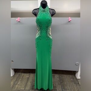 MORI LEE SZ-0 98045 GREEN PROM/PAGENT/FORMAL DRESS